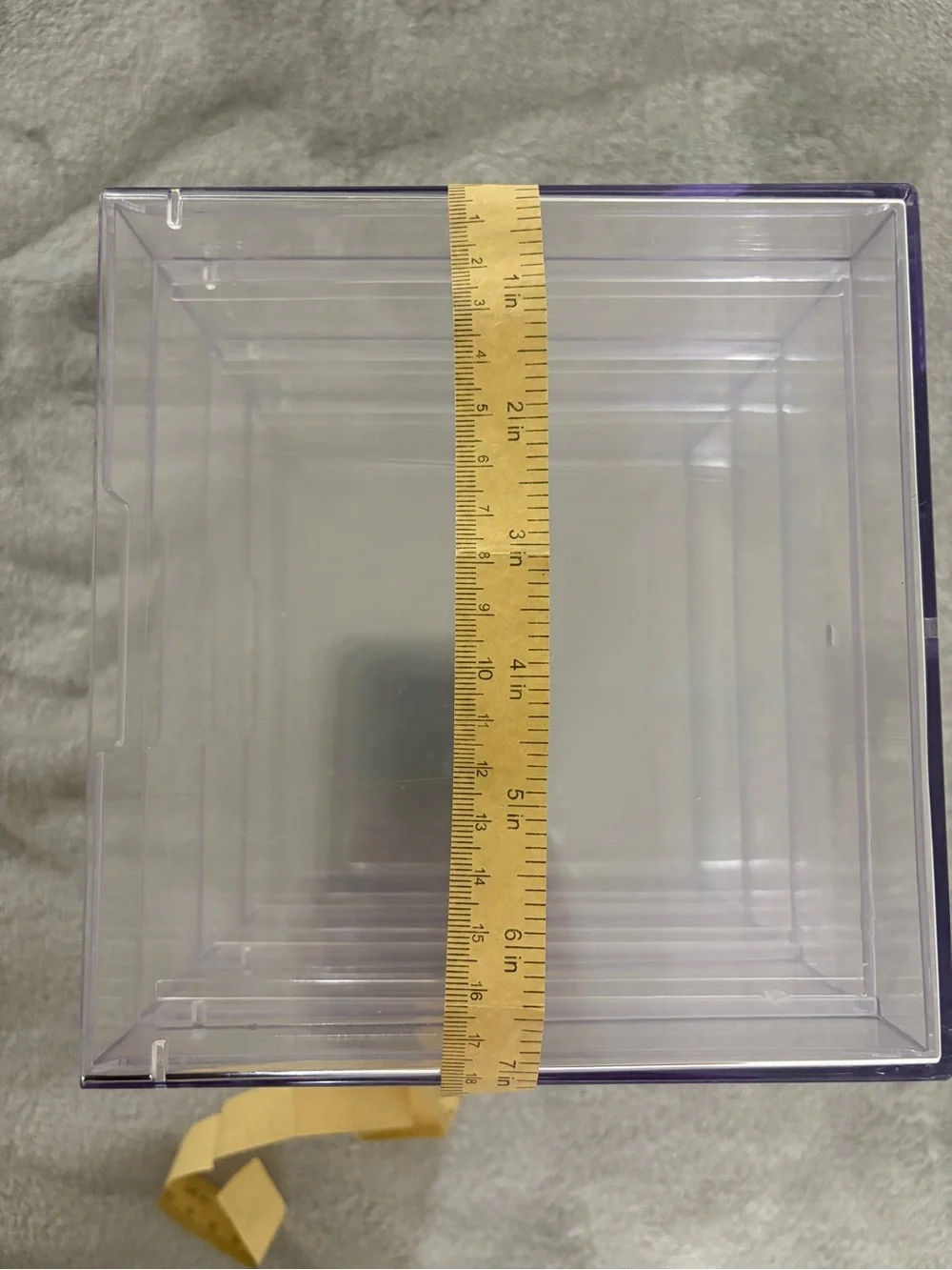 Transparent Light Purple 4-Drawer Stackable Storage Organizer